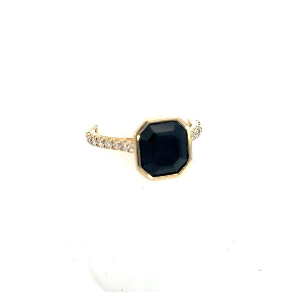 Natural Sapphire Diamond Ring 6.75 14k Y Gold 4.65 TCW Certified $3,950 310597 - Picture 7 of 17